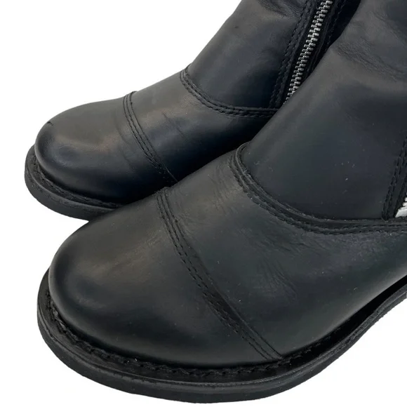 Red Wing Women’s Double Zip Black Leather Motorcycle Boots - Picture 11 of 16